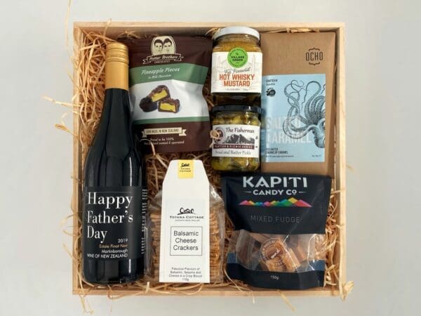 Father's Day Gift Box with Wine and Chocolate