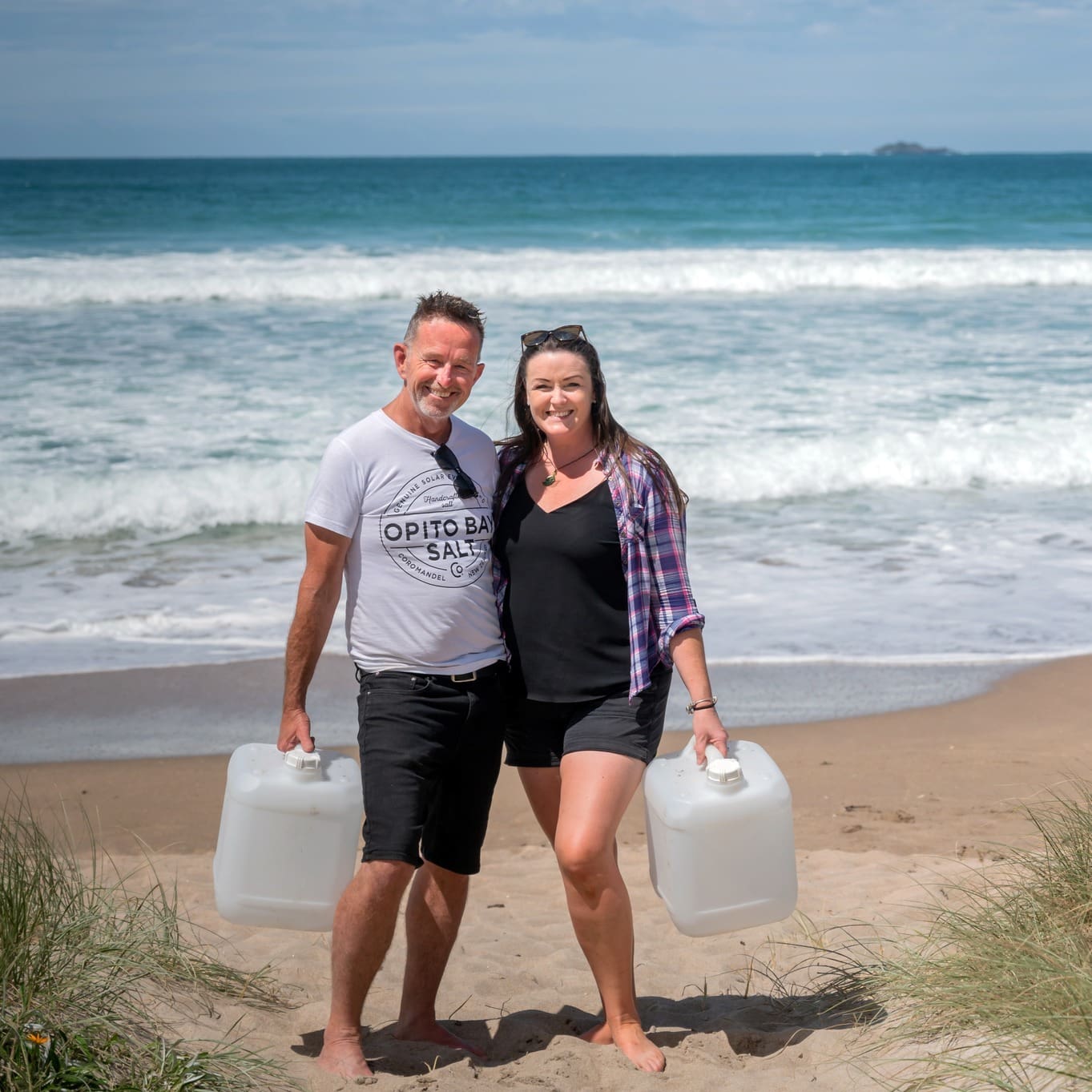 Meet the team!  Let’s meet Erin and Perry - founders of @opitobaysaltco! The remote, wild, and crystal blue waters of Opito Bay is a dream come true for the founders and the inspiration behind their award-winning 100% natural solar evaporated artisanal Coromandel Sea Salt  They are converting chefs and everyday cooks with their distinctive sea salt, inspiring new food journeys and encouraging consumers to think about their salt differently.  You can try their delicious salt as part of our Wondoruous Waikato and Food Award Winner boxes ️  “Living and working here has always been part of the dream. The most unexpected part is the amazing people you meet through the foodie ecosystem. From farmers market punters to digital innovators, from food writers to retailers - everyone sharing a passion for NZ food is amazing”  “Food for us is all about flavour, and artisan sea salt is a great way to enhance any dish. Our mission is to bring uniquely flavoursome Coromandel sel marin to NZ customers with sustainability and quality being amongst our core values.”  “Our customers care not only about quality and flavour, but also the provenance of their food.”  “Buying local, even if it costs slightly more, encourages local producers to think more creatively to grow. It is also generally more sustainable and less resource heavy when you buy local, and we know that we can’t take our planet for granted. Lastly, by supporting local, you indirectly create more choice in the market as a successful business, hopefully inspiring more locals to get involved.”